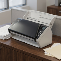 Scanner de documents recto-verso FI-7480 A3 à alimentation par feuilles, 80 ppm, 160 ipm, CCD 600 dpi, USB 3.0, pour bureau