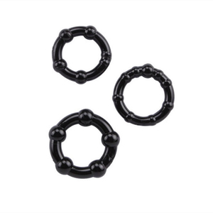 Anneau de plaisir en cristal noir pour pénis, modèle 2026, avec verrouillage du prépuce - Product Image 5