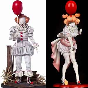 Figura de acción de Pennywise de la película It: Capítulo Uno, versión femenina, modelo de exhibición, edición brasileña de PVC - Product Image 1