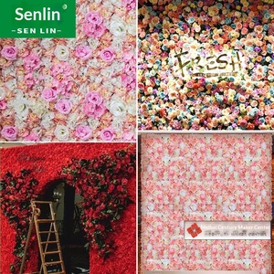 Mur de fleurs artificielles pour séances photo, boutiques tendance, décoration de mariage, arrangement de fausses <span class=keywords><strong>roses</strong></span> et plantes vertes, fond d'<span class=keywords><strong>image</strong></span> mural - Product Image 2