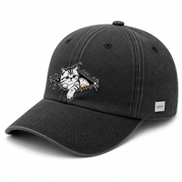 Casquette de baseball non structurée vintage délavée avec logo personnalisé, 6 panneaux, visière incurvée, fournisseur en gros OEM ODM