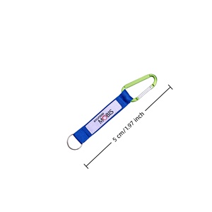 Custom Carabiner <b>Keychain</b> with Durable Strap and Metal Ring Promotional Logo Key Holder for Outdoor Events and Corporate Gifts - Product Image 2