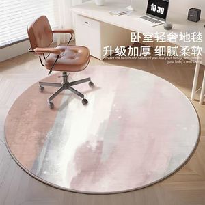 Alfombra Redonda Moderna Minimalista de Terciopelo Cristal con Patrón Abstracto para Sala de Estar, Dormitorio, Decoración del Hogar, Estilo Nórdico, H-011-1 - Product Image 5