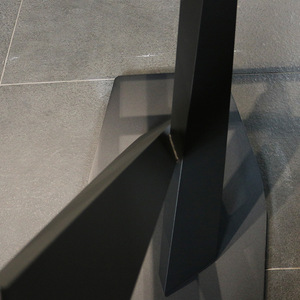 Z Shape Iron Table Base <b>Black</b> Industrial Restaurant Table <b>Frame</b> Heavy Duty Support - Product Image 3