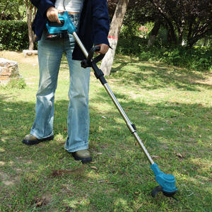 เครื่องตัดหญ้าไร้สาย21V 400W ปรับสีได้มอเตอร์ไร้แปรงถ่านสำหรับอุตสาหกรรมที่มีความยาวปรับได้ - Product Image 1