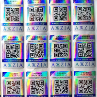 Autocollant d'étiquette d'hologramme de sécurité de code QR unique