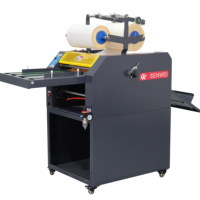 Machine à plastifier numérique SMFM390D à chauffage par bain d'huile, avec table de retrait automatique du ruban et fonction de rupture manuelle de la pression