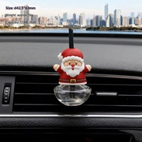 Figurine 3D de Noël pour grille d'aération de voiture, flacon de parfum vide en verre, diffuseur d'aromathérapie, décoration intérieure automobile, cadeau