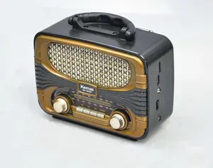 Kemai MD-1903BT FM AM SW 3 Band Vintage Retro radyo ile şarj edilebilir radyo USB SD TF Mp3 oyuncu
