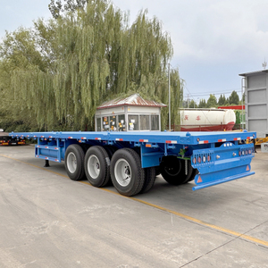 Nhà Máy Giá 2 trục 3 trục nối dài <span class=keywords><strong>40ft</strong></span> phẳng Trailer bán với 70 tấn capacityemi Trailer - Product Image 2