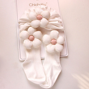 Cappelli da bambino primavera e autunno cappelli da principessa per bambina carina cappelli da <span class=keywords><strong>casa</strong></span> per neonato Set di calza - Product Image 1