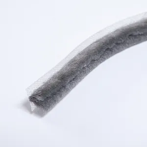 Finestra scorrevole mohair spazzola flessibile guarnizione in pile di lana striscia meteorologica con pinna