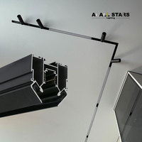 Profilé magnétique en aluminium pour éclairage commercial sur rail, plafond tendu en tissu, lampe linéaire LED à focalisation, profilé de rail magnétique