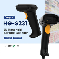 Lector de Códigos de Barras USB Inalámbrico, Escáner de Códigos QR Portátil, Máquina Escáner de Códigos de Barras 1D, Pistola Escáner de Códigos de Barras con Cable
