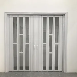 Aluminium Akkordeon Falttür Bifold Pvc Concertina Tür für die Innenausstattung