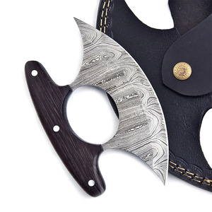 Couteau à pizza professionnel LEGACY BLADES, durable, antidérapant, en acier Damas, manche en bois, outil de découpe de cuisine durable et tranchant, luxe - Product Image 4