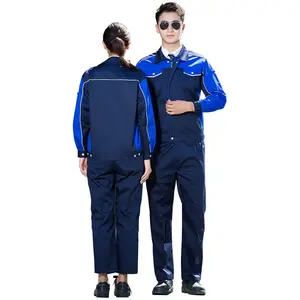 Durable Full Process Thick Polyester Cotton Fabric Work Wear Uniforms With Jacket And Trousers