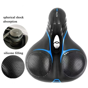 Asiento de Bicicleta Acolchado, Cómodo Sillín de Cuero con Cojín Suave <span class=keywords><strong>para</strong></span> Adultos, Hombres y Mujeres, Deportes al Aire Libre - Product Image 5