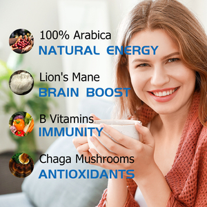 Café aux champignons fabriqué en usine, contenant du Lion's Mane, aide à maintenir l'esprit alerte, stimule la mémoire, café aux champignons Cordyceps MCT - Product Image 6