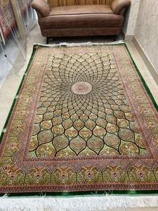 Alfombra de Seda Pura Antideslizante, Alfombra de Lujo Hecha a Mano, Moderna, Anudada a Mano, Artesanal, Lavable, con Diseño Personalizado para Sala de Estar o Dormitorio - Product Image 3