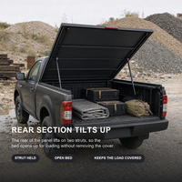 Couverture de benne rigide à trois volets profil bas noir mat, fixation sans perçage par serre-câble pour GMC Sierra 1500 6.5FT OEM ODM