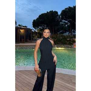 Conjunto de Vestidos de Noche Negros Estrella sin Espalda - Product Image 2