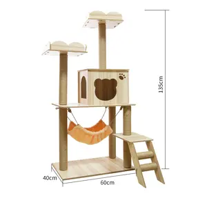 Factory Selling Tree Tower Houses Scratches Climbing Pet Cat Tree Pet Play Furniture Cat Tree