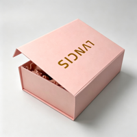 Boîte en carton rigide pliable avec fermeture magnétique, design personnalisé, logo sur mesure, doublure en satin de soie, ruban, emballage cadeau.