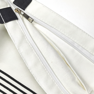 Grand sac de transport blanc en coton et polyester avec poignée Flexiloop et dispositif de sécurité avec applique d'ancrage - Product Image 1