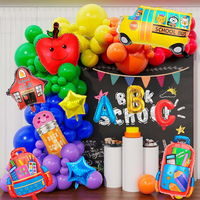 Ballons en feuille de couleur pour cartable d'école, bus scolaire, pour décorations de classe, premier jour de maternelle, décoration de rentrée scolaire