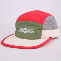 Gorra de 5 Paneles con Logotipo Personalizado, Visera Plana, Sin Estructura, Cierre a Presión, Gorra de Campamento con Orificios Cortados con Láser, Gorra de 5 Paneles para Niños con Tu Propio Logotipo