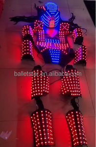LED-Roboteranzüge Kostüm David <span class=keywords><strong>Guetta</strong></span> LED-Anzug Mit Laserhelm Beleuchtete Kryoman LED-Stelzen Kleidung - Product Image 5