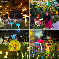 Lampu Natal LED MOMOVALLEY Ant Garden 30cm Motif Serangga ABS Dekorasi Lanskap DC12V 6W untuk Tampilan Luar Ruangan Taman Resor