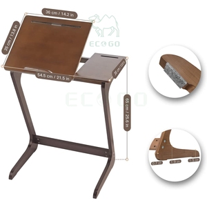 Hot <strong>Z</strong> Shape Multi Tray Table Snack Tray Multipurpose Side End Table Laptop Desk Serving Tray Fit Sofa Couch <strong>Bed</strong> - Product Image 4