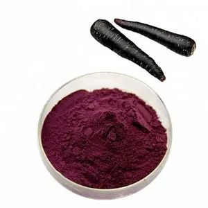 Fournir 100% poudre de jus de carotte noire de qualité alimentaire naturelle soluble dans l'eau extrait de jus de carotte noire pigment rouge de radis naturel