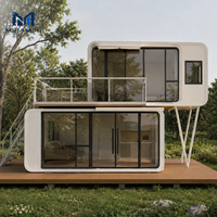 Vente en gros usine MJIAMJU – Maison mobile préfabriquée à 2 étages, bureau, cabine, design Apple, maison conteneur en acier, forme carrée moderne