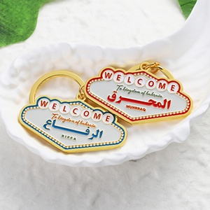 Llavero de Metal Esmaltado en Oro Personalizado de Fábrica, Recuerdo de Viaje, Llavero de Aleación de Zinc de Alta Calidad con Cajas de Empaque - Product Image 1