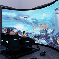 Usine de Guangzhou Écran incurvé immersif 3D 4D 5D 7D 9D Théâtre Simulateur de mouvement Cinéma orbital