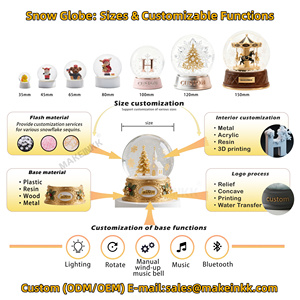 Tùy chỉnh công Ty Thương Hiệu Quả cầu tuyết công ty Quà Tặng thương hiệu sang trọng Logo nước Globe tùy chỉnh Quả cầu tuyết - Product Image 4