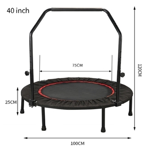 TOPTONS venta al por mayor 40 pulgadas interior aeróbico deporte ejercicio entrenamiento Fitness elástico plegable salto trampolín - Product Image 6