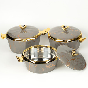 Thực phẩm lưu trữ Container 3 cái Set ABS + thép không gỉ sang trọng thịt hầm cookwares tự chọn thực phẩm ấm hơn Bộ - Product Image 1