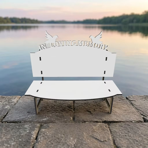 4/7 Inches Custom MDF Sublimation in Loving <strong>Memory</strong> Memorial <strong>Bench</strong> - Product Image 3