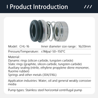 Joints de pompe haute précision 16mm 20mm – Pièces d'étanchéité mécaniques OEM à bas prix pour pompes