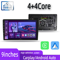 Autoradio Hengwell 9 pouces avec CarPlay et Android Auto, commande au volant, Mirror Link, montage sur tableau de bord, caméra de recul, USB
