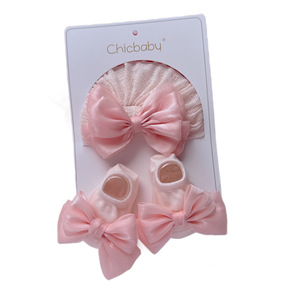 Set di due pezzi <span class=keywords><strong>per</strong></span> <span class=keywords><strong>neonata</strong></span> e bambina carino stile straniero indiano copricapo cappello e calze a rete <span class=keywords><strong>per</strong></span> la primavera estate gruppo di età bambini - Product Image 5