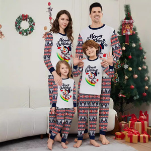 Ensembles <span class=keywords><strong>de</strong></span> pyjamas <span class=keywords><strong>de</strong></span> <span class=keywords><strong>Noël</strong></span> élégants en tricot pour toute la <span class=keywords><strong>famille</strong></span>, taille élastique, imprimé motif canne à sucre et lettres, tenues <span class=keywords><strong>de</strong></span> maison parent-enfant - Product Image 6