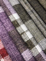 Tissu Jacquard uni personnalisé 100 % polyester, teint en fil, tissé Dobby, enduit PE, léger, imperméable, respirant, ignifuge, faible MOQ