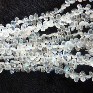 Cuentas de piedra lunar arcoíris Cuentas de piedra natural Venta al por mayor India Hebras de gotas de piedras preciosas facetadas - Product Image 4