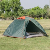 Tente de camping double couche avec résistance améliorée aux intempéries et au vent pour la randonnée en famille, abri toutes saisons