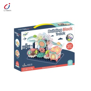 Jouets de course sur rail à assembler soi-même Chengji Electric, grande roue, jouet de construction intellectuel avec engrenages, musique et lumière - Product Image 6